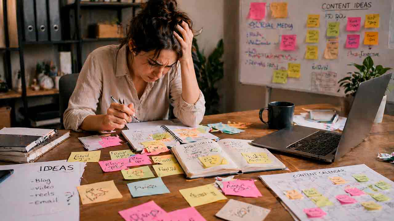 Business owner overwhelmed by unstructured content