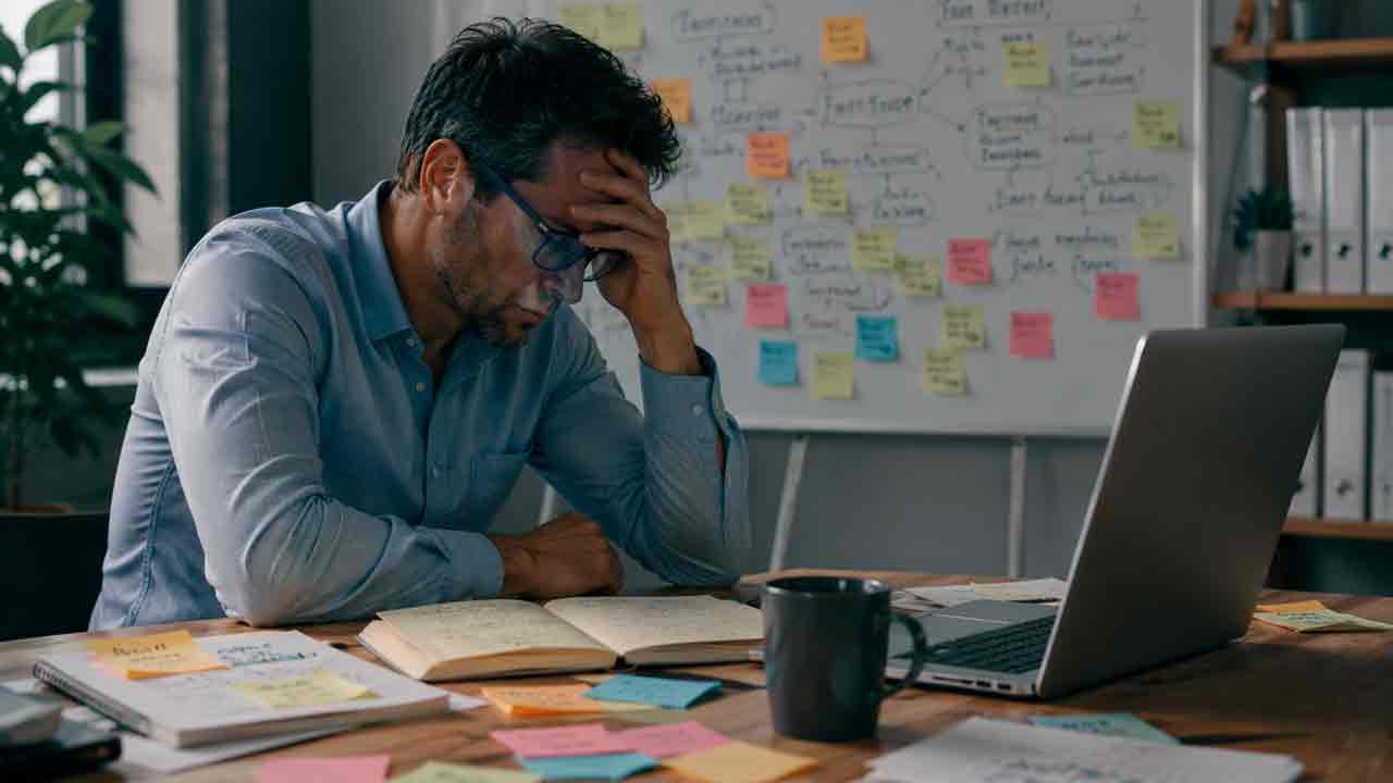 Business owner overwhelmed by disconnected content creation and inconsistent search strategy