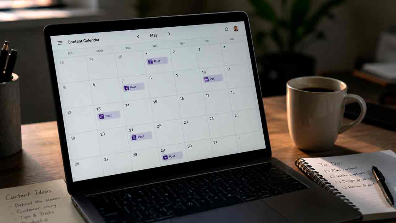 Business owner struggling to manage regular social media posts