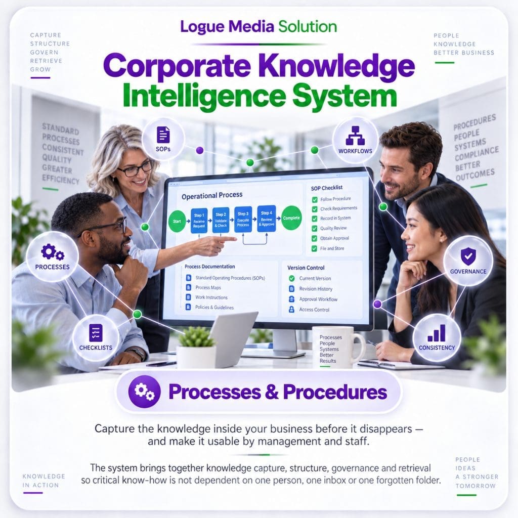 The Corporate Knowledge Intelligence System includes Processes & Procedures